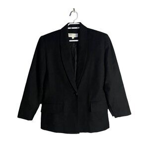 Brettons Petites Women's Black Virgin Wool Single Breasted Blazer